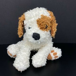 Kohls Cares Rags Dog Plush Raggedy Ann 9 " White Brown Tan Shaggy Stuffed Animal