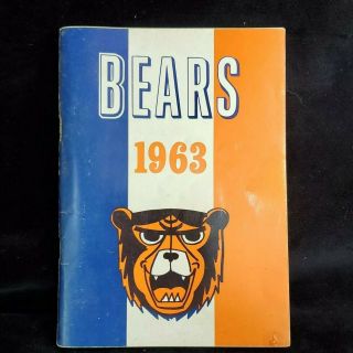 1963 Chicago Bears Nfl Football Yearbook - Press / Media Guide
