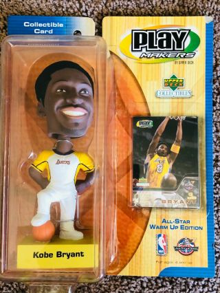 2001 Nba Upper Deck Playmakers Kobe Bryant Lakers All - Star Bobblehead