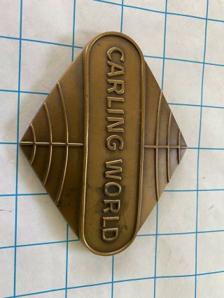 1964 Carling World Golf Championship Michigan Bronze Paper Weight Medal Masters