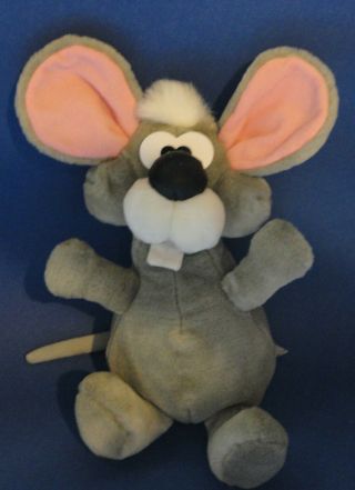 Vintage Ganz Bros Pizzazz Gray Mouse Plush Stuffed Animal Toy 1988 12 "
