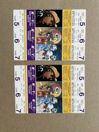 1982 Tickets Minnesota Vikings Vs Green Bay Packers,  No Saints & Detroit Lions