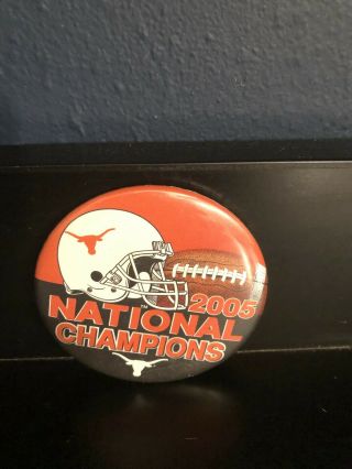 Texas Longhorns 2005 National Champions Football Button 3.  5”
