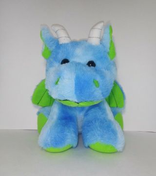 Peek - A - Boo Dragon Plush Blue Green Toy Stuffed Animal Wings Cute