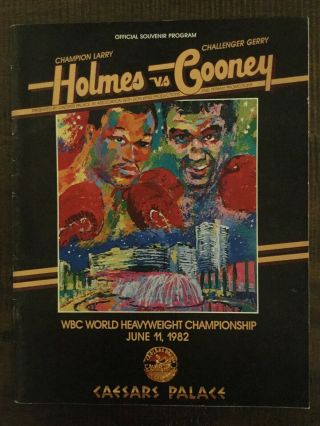 Larry Holmes Vs Gerry Cooney - 1982 Boxing Program - Heavyweight Championship