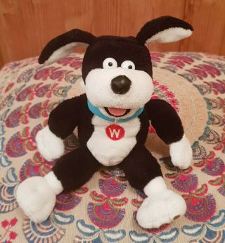 Woolworths Wooly & Worth Sheep Dog Collie Puppy Black & White Plush Soft Toy 8 "