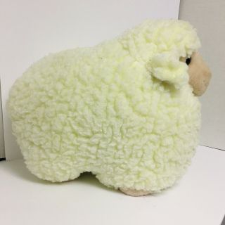 Chubby White Sheep Plush Large Stands Stuffed 14 " Shaggy Wooly