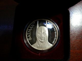 Batman Michael Keaton 50th Anniversary 1989 Dc Comics 999 Silver Coin