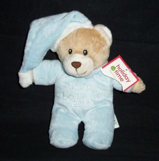 Dandee Blue 2011 My Jesus Loves Me Teddy Bear Plush Stuffed Animal Toy