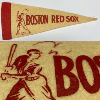 1950s Boston Red Sox Massachusetts Baseball Mini Pennant 3.  75x9 Fenway Park