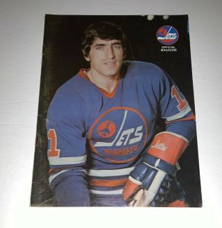 Winnipeg Jets 1975 Wha Game Program Vs San Diego Mariners (norm Beaudin/cover)