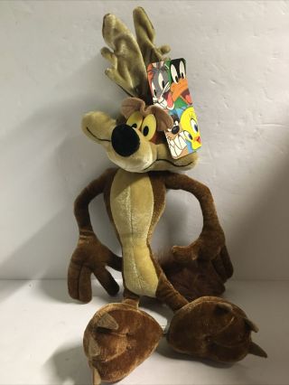 Vintage Wile E.  Coyote 18 In Plush Six Flags Exclusive With Tag