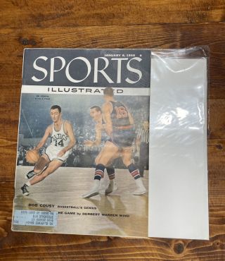 January 9,  1956 Sports Illustrated Bob Cousy Boston Celtics Basketball Cover