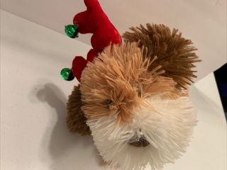 Jingle Bells Dancing Brown Puppy Dog w/ Antlers Dan Dee Christmas Music 8 