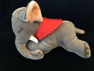 Vintage Large Stieff Sleeping Elephant With Button