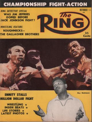 Ray Robinson Jim Jeffries Jack Johnson The Ring October 1959 051518dbx