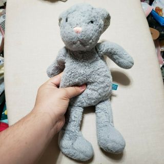 Manhattan Toy Gray Bunny Rabbit Polka Dot Ears Soft Plush Stuffed Animal Friend