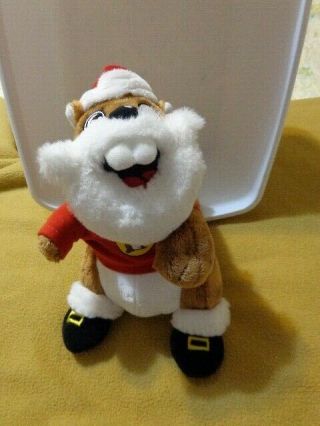 Jaag Buc - Ees Bucees Bucky Beaver Mascot Plush With Christmas Santa Hat 12 "
