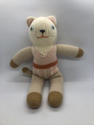 Blabla Knitted Doll Collette The Cat Stuffed Animal Plush Toy 13 " Made In Peru