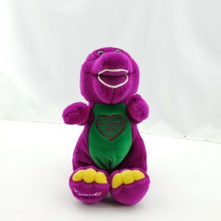 Barney I love You Stuffed Plush Toy Animal Doll Dinosaur Purple Sings 10 