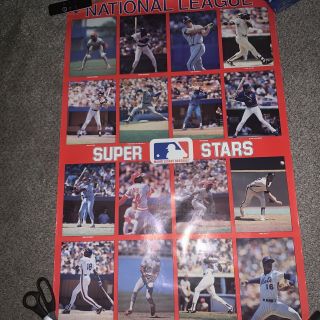 Vintage National League Stars Mlb Starline Poster 1988 22 1/4 " X 34 "