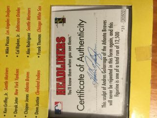 GOOD - Andres Galarraga Atlanta Braves ' 98 Headliners Bobblehead Limited Edition 3