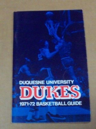 Duquesne Dukes,  1971 - 72 Basketball Media Guide,