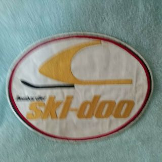 Vintage Bombardier Ski Doo Stitched Patch Snowmobiling Advertising Large 1960s
