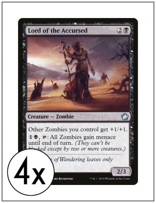 4x Lord Of The Accursed,  Game Night 2019,  Magic The Gathering Mtg Nm