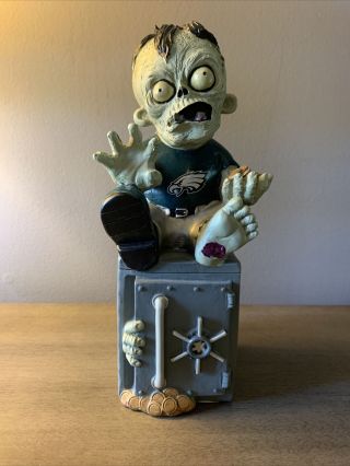 Philadelphia Eagles Zombie Figurine Coin Bank Nfl Limited Edition Brand