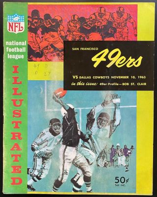 1963 San Francisco 49ers Vs Dallas Cowboys Football Program - Brodie Meredith