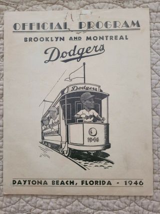 1946 Brooklyn And Montreal Dodgers Spring Training Official Program