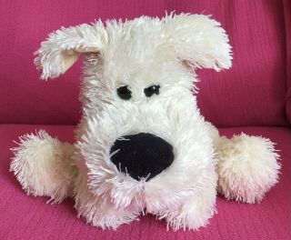 Giftworks Cream Shaggy Terrier Dog With Big Nose Floppy Soft Plush Toy 17” 2