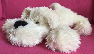 Giftworks Cream Shaggy Terrier Dog With Big Nose Floppy Soft Plush Toy 17” 3
