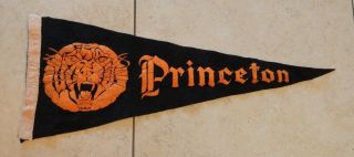 1940 ' S PRINCETON TIGERS FELT COLLEGE PENNANT UNUSUAL STYLE AWESOME 2