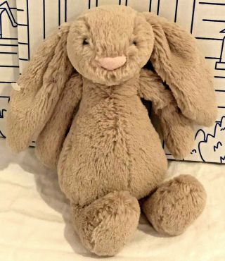Jellycat Bashful Bunny Plush Beige Tan Small 7” Rabbit Toy Doll Easter Infant