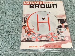 1954 Harvard Crimson V Brown Bears Football Program 11/13