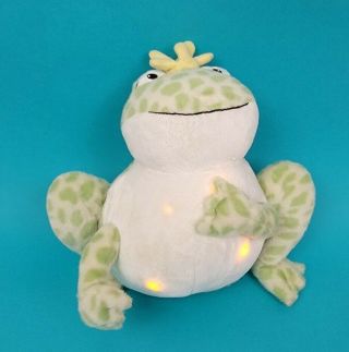 Cloud B Twinkling Firefly Frog Prince Plush Stuffed Music Light Sound Baby 10 "