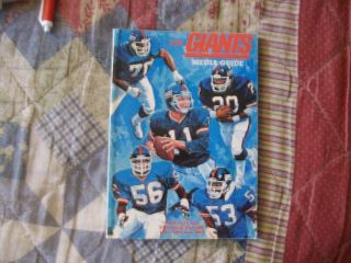 1986 York Giants Media Guide Yearbook Nfl Champions Ny Football Program Ad