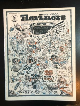 1974/1975 Wha Hockey Program San Diego Mariners Vs England Whalers