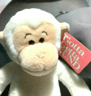 Gund Pee Wee Monkey 11 " Plush White2627 Chimp Stuffed Animal Peewee