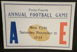 Andover Vs Exeter Annual Footbal Game November 15 1924 Program Massachusetts