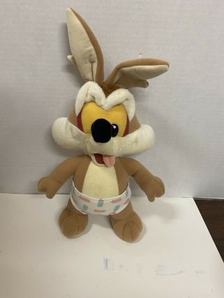 Htf Vintage 1995 Tyco Looney Tunes Loveables 9” Plush Baby Wile E Coyote￼