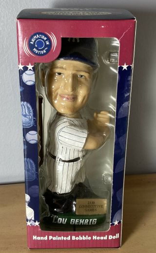 Lou Gehrig York Yankees Bobblehead 2001 Bobble Dobbles Consecutive Games