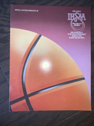 1989 Indiana High School Basketball State Finals Program - Lawrence North
