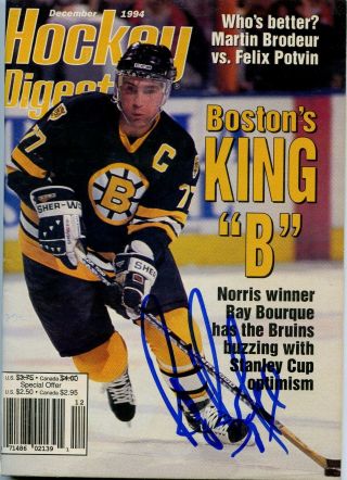 Hockey Digest Dec 1994 Ray Bourque Autograph Signed