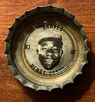 1967 - 68 Henry Aaron Baseball Bottle Cap Atlanta Braves B3 Of Coke Cap One Owner