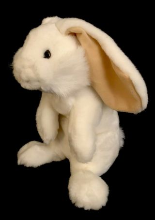 Gund Plush White Bunny Rabbit Stuffed 43939 Lop Earred Beige Euc 12” Inch