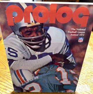 Prolog - The National Football League Annual 1972 Hardback Book W/ Dust Jacket