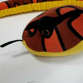 Wild Republic Stuffed Plush Rainbow Boa Snake 52” Orange Yellow Red Soft Stuffed 3